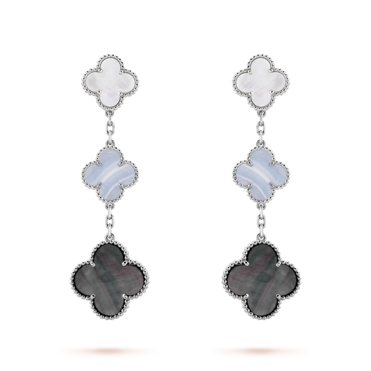 18K Celestial Magic Alhambra Three Motifs Earrings