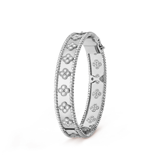 18K Celestial Perl̩e Clovers Bracelet