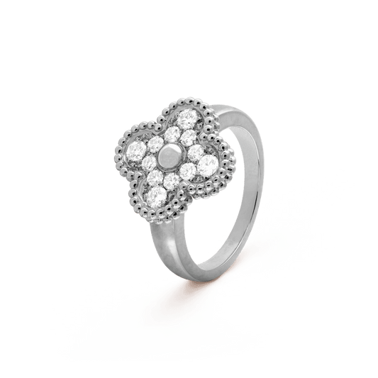 18K Celestial Vintage Alhambra Diamonds Ring