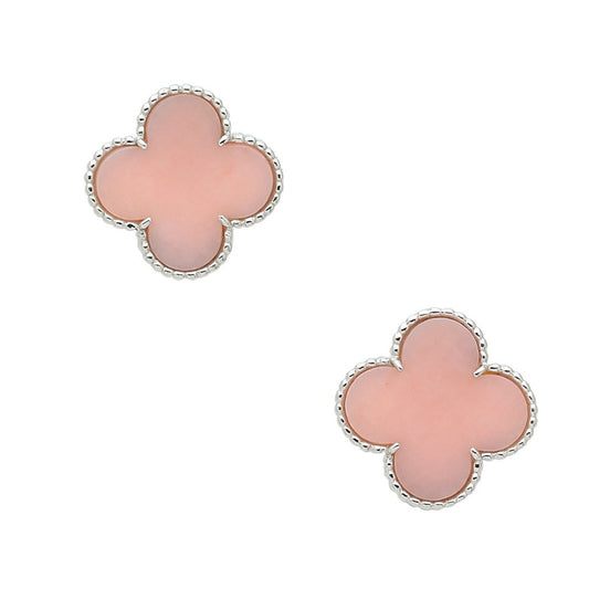 18K Celestial Magic Alhambra Pink Opale Earrings
