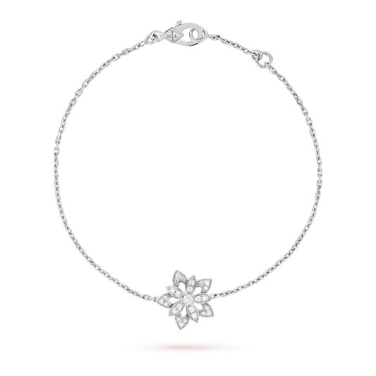 18K Celestial Lotus Openwork Pendant Bracelet