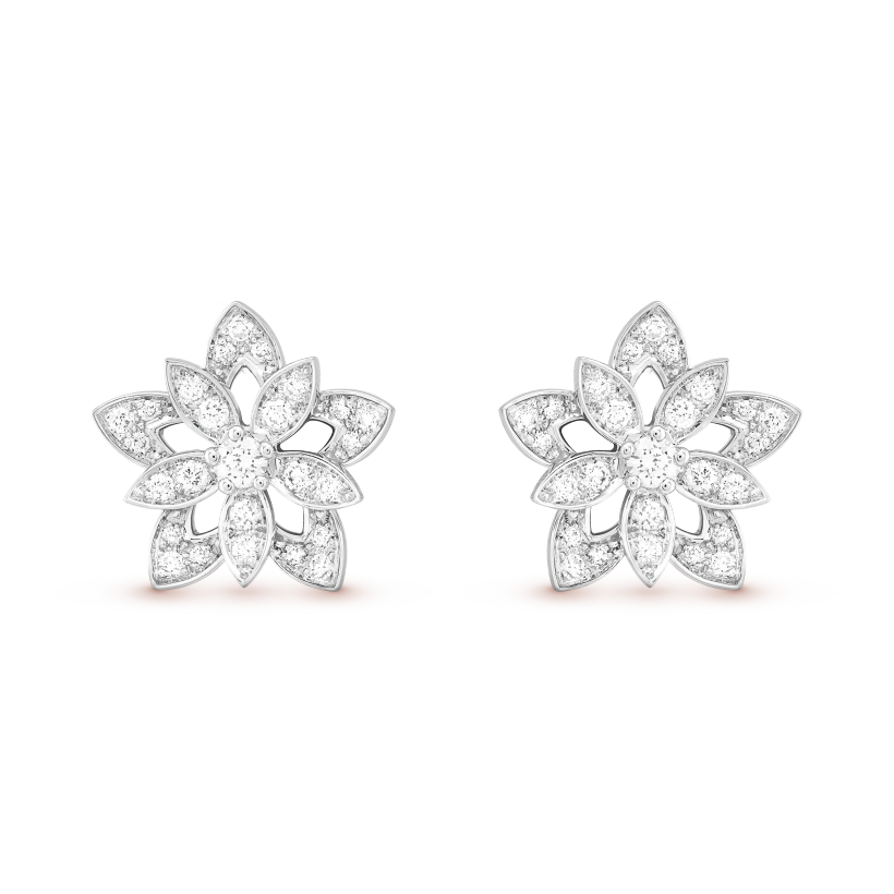 18K Celestial Lotus Openwork Earrings