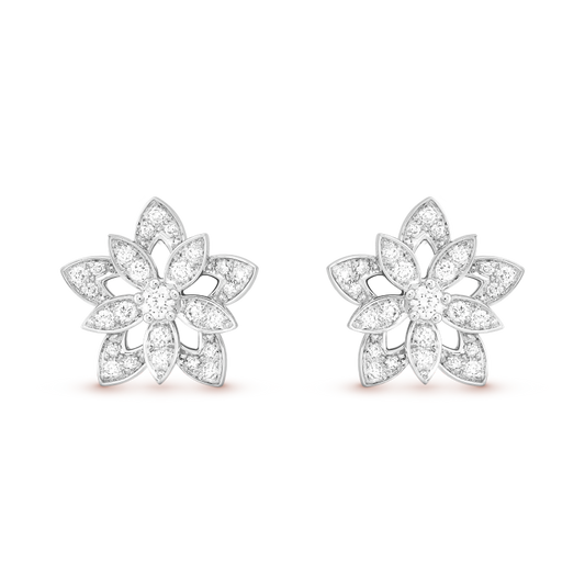 18K Celestial Lotus Openwork Earrings