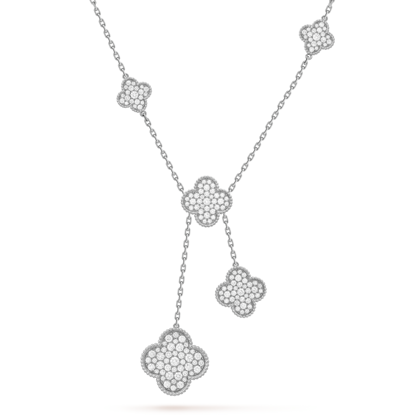 18K Celestial Magic Alhambra Six Motifs Diamonds Necklace