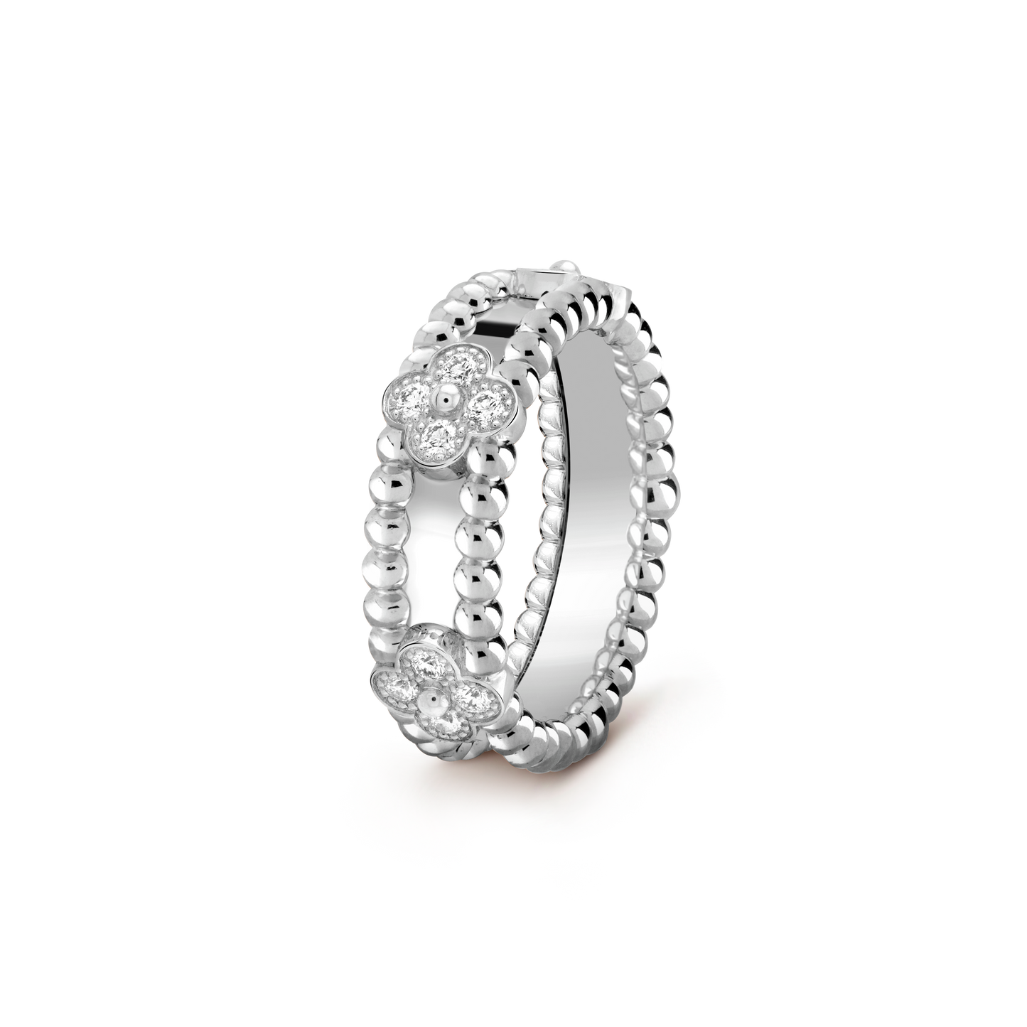 18K Celestial Perl̩e Clovers Ring