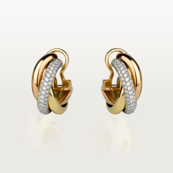 18K Celestial Trinity Diamond Earrings