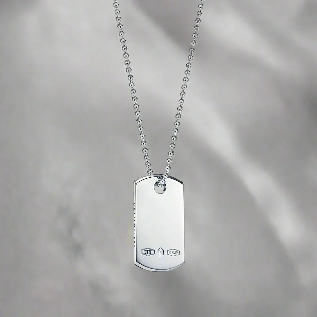18K Celestial T 1837 Tag Pendant Necklace