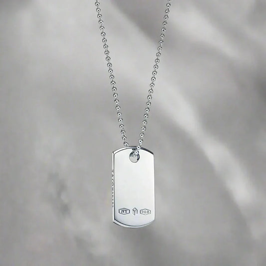 18K Celestial T 1837 Tag Pendant Necklace