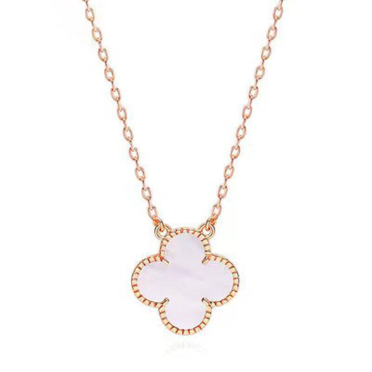 18K Celestial Vintage Alhambra Pink Necklace