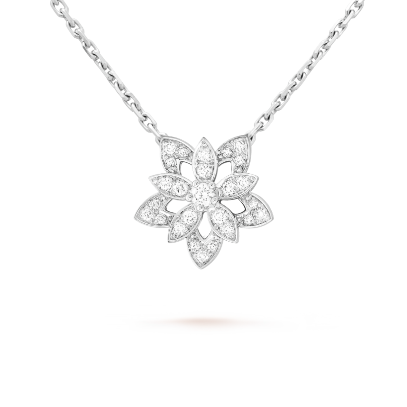 18K Celestial Lotus Openwork Pendant Necklace