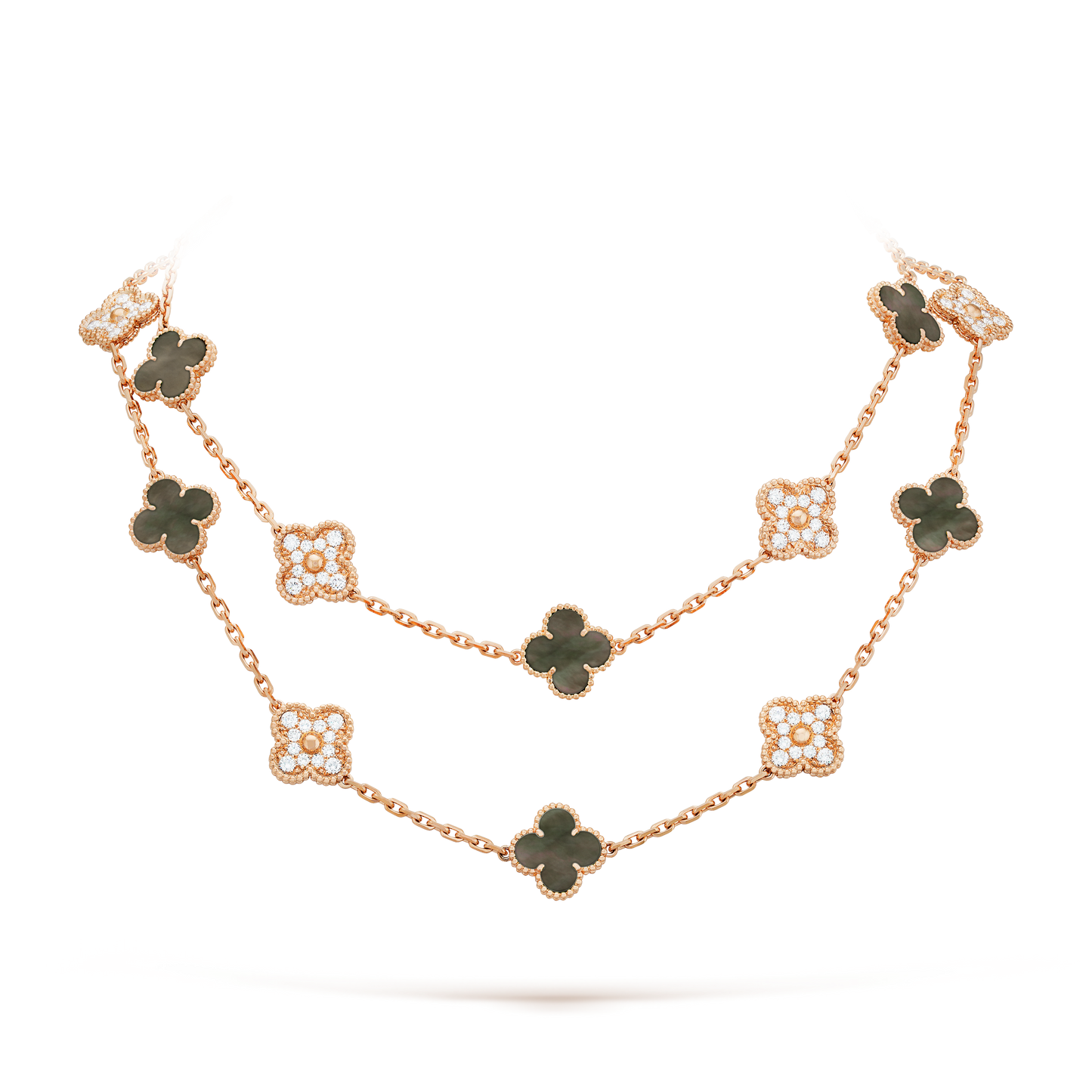 18K Celestial Vintage Alhambra 20 Motifs Long Necklace