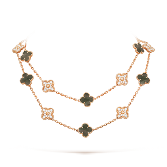 18K Celestial Vintage Alhambra 20 Motifs Long Necklace