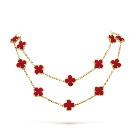 18K Celestial Vintage Alhambra 20 Motifs Long Necklace