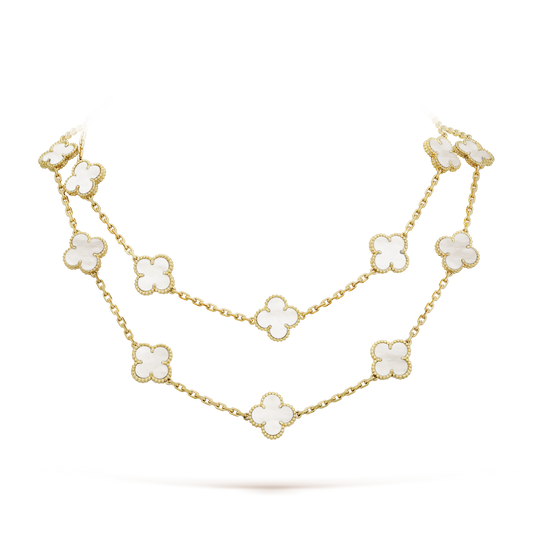 18K Celestial Vintage Alhambra 20 Motifs Long Necklace