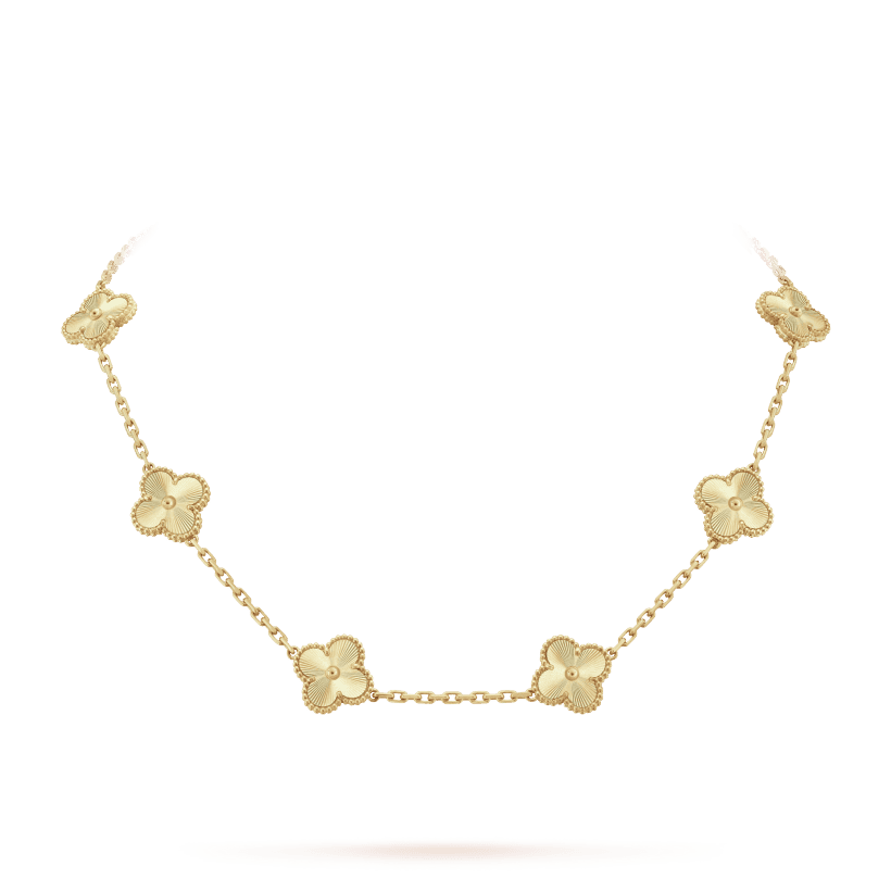 18K Celestial Vintage Alhambra 10 Motifs Necklace