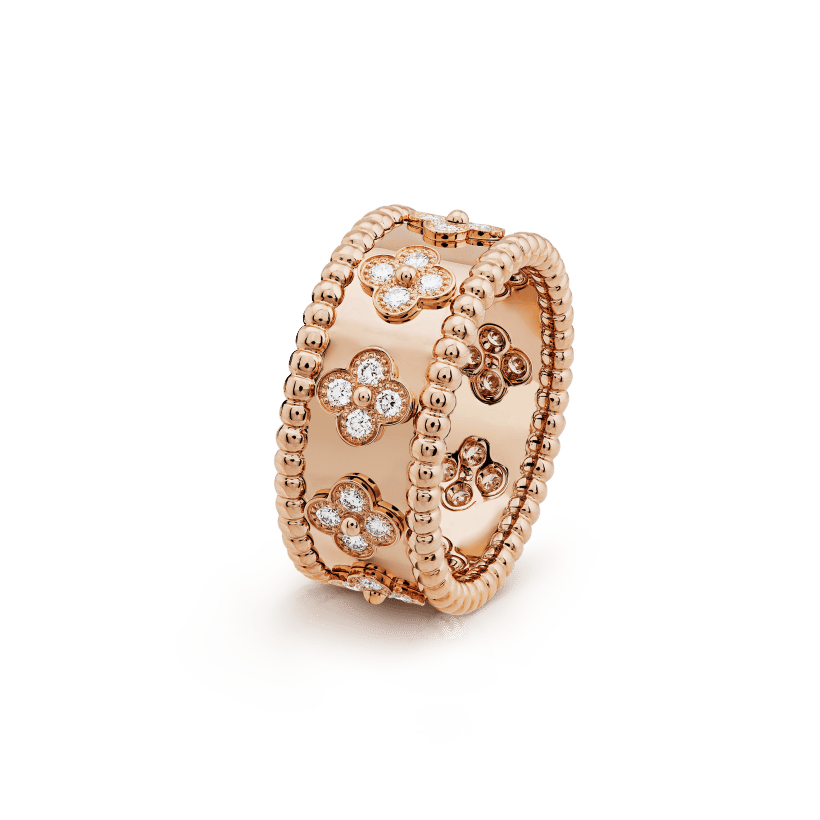 18K Celestial Perl̩e Clovers Ring