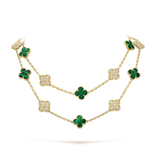 18K Celestial Vintage Alhambra 20 Motifs Long Clover Necklace