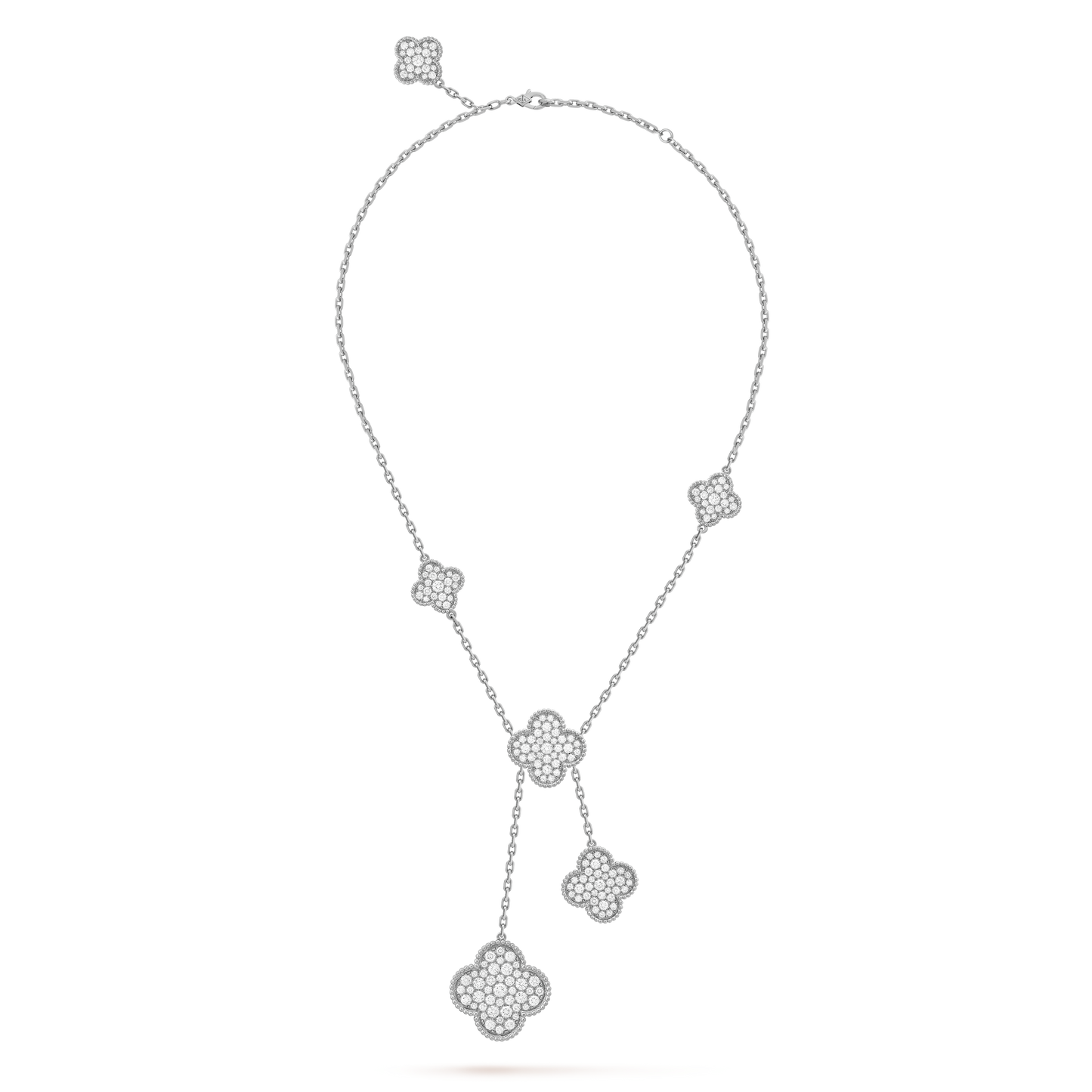 18K Celestial Magic Alhambra Six Motifs Diamonds Necklace