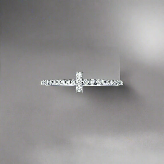 18K Celestial T Diamond Wire Ring