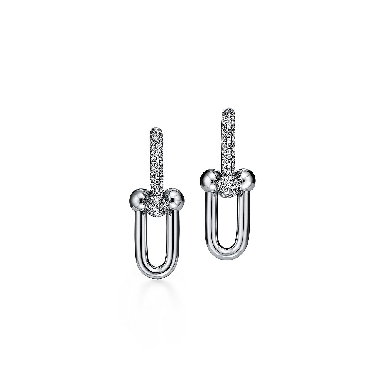 18K Celestial T HardWear Large Link Diamonds Earrings