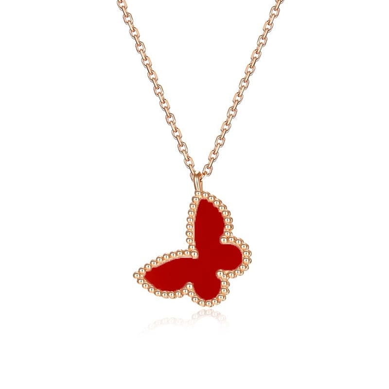 18K Celestial Sweet Alhambra Butterfly Necklace