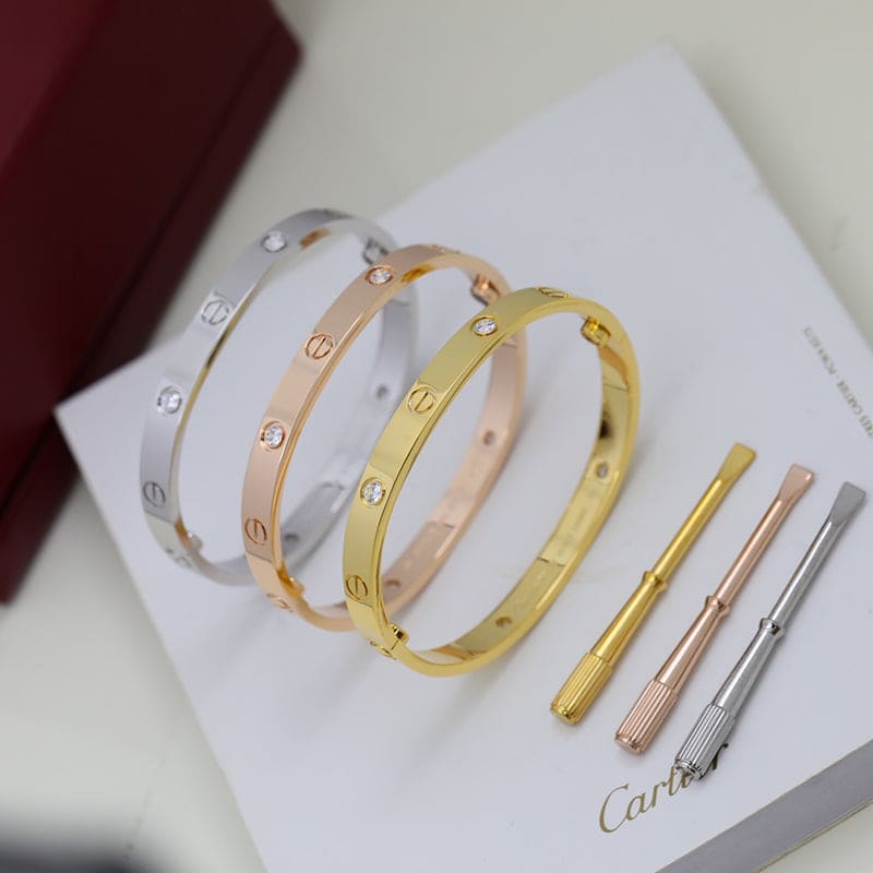 18K Celestial Four Diamonds Love Bracelet