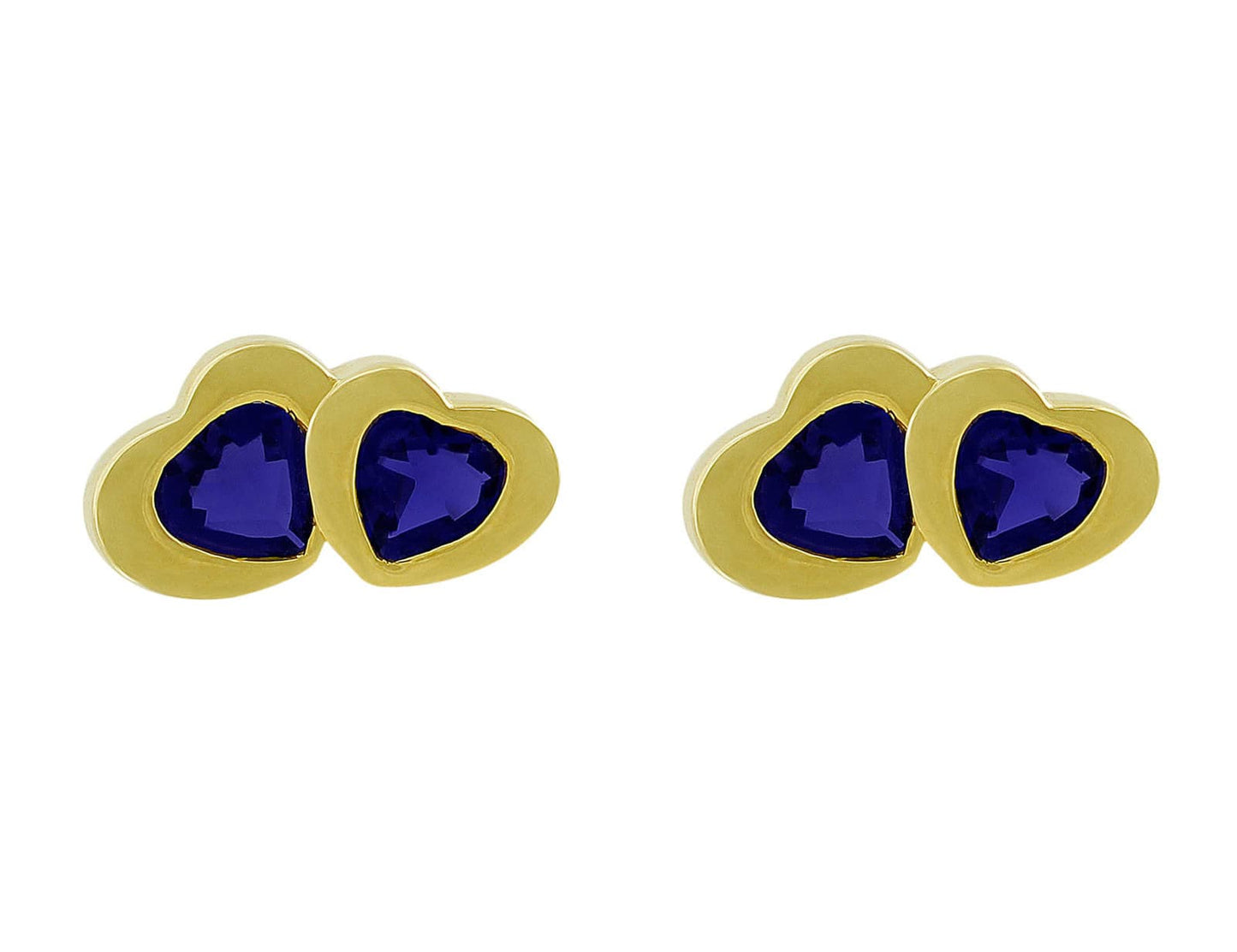 Carrera y Carrera 18kt Yellow Gold Iolite Heart Studs