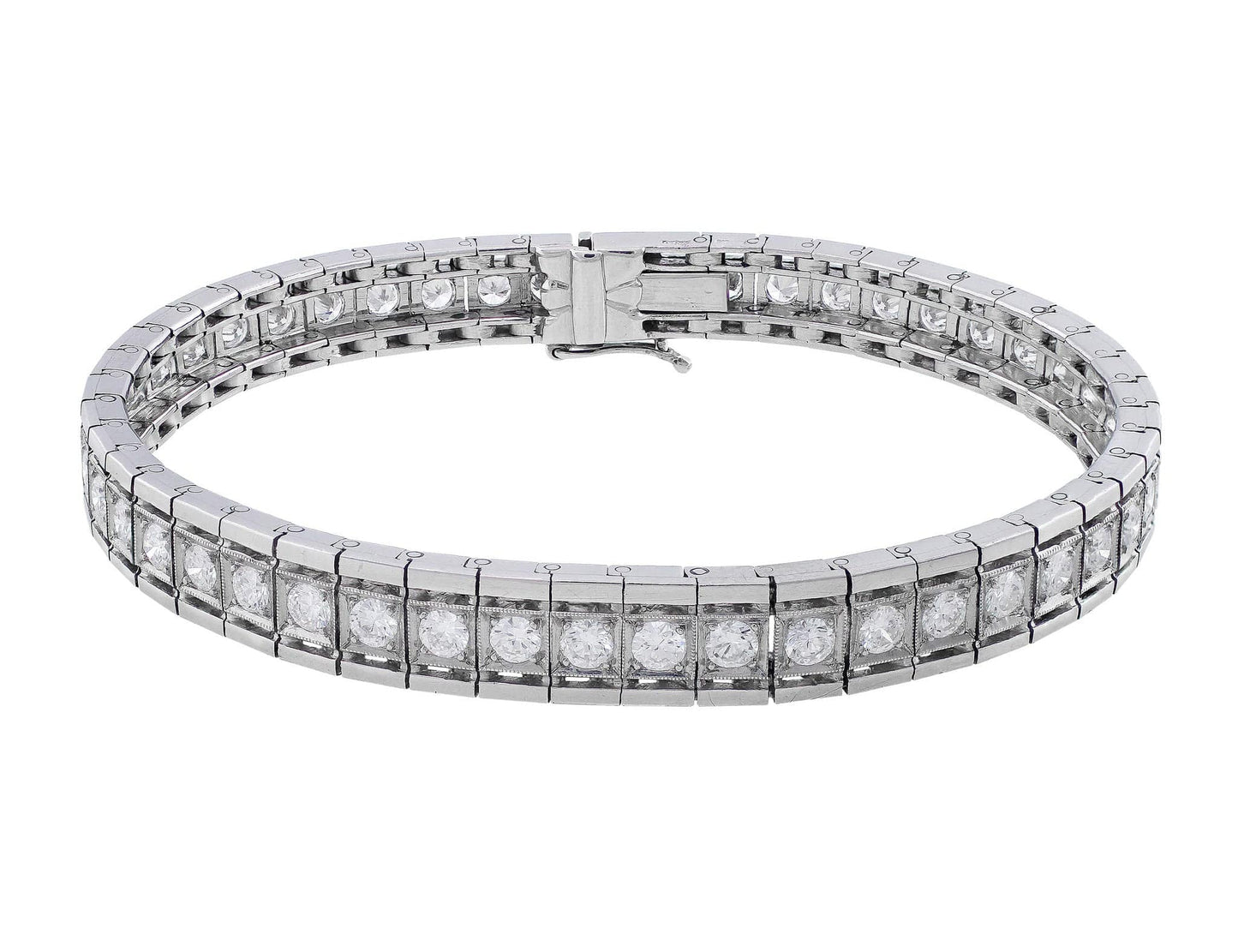 Estate Platinum Diamond Tennis Bracelet
