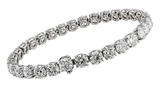 Rivière Platinum 22.01ctw Diamond Bracelet, GIA Certified