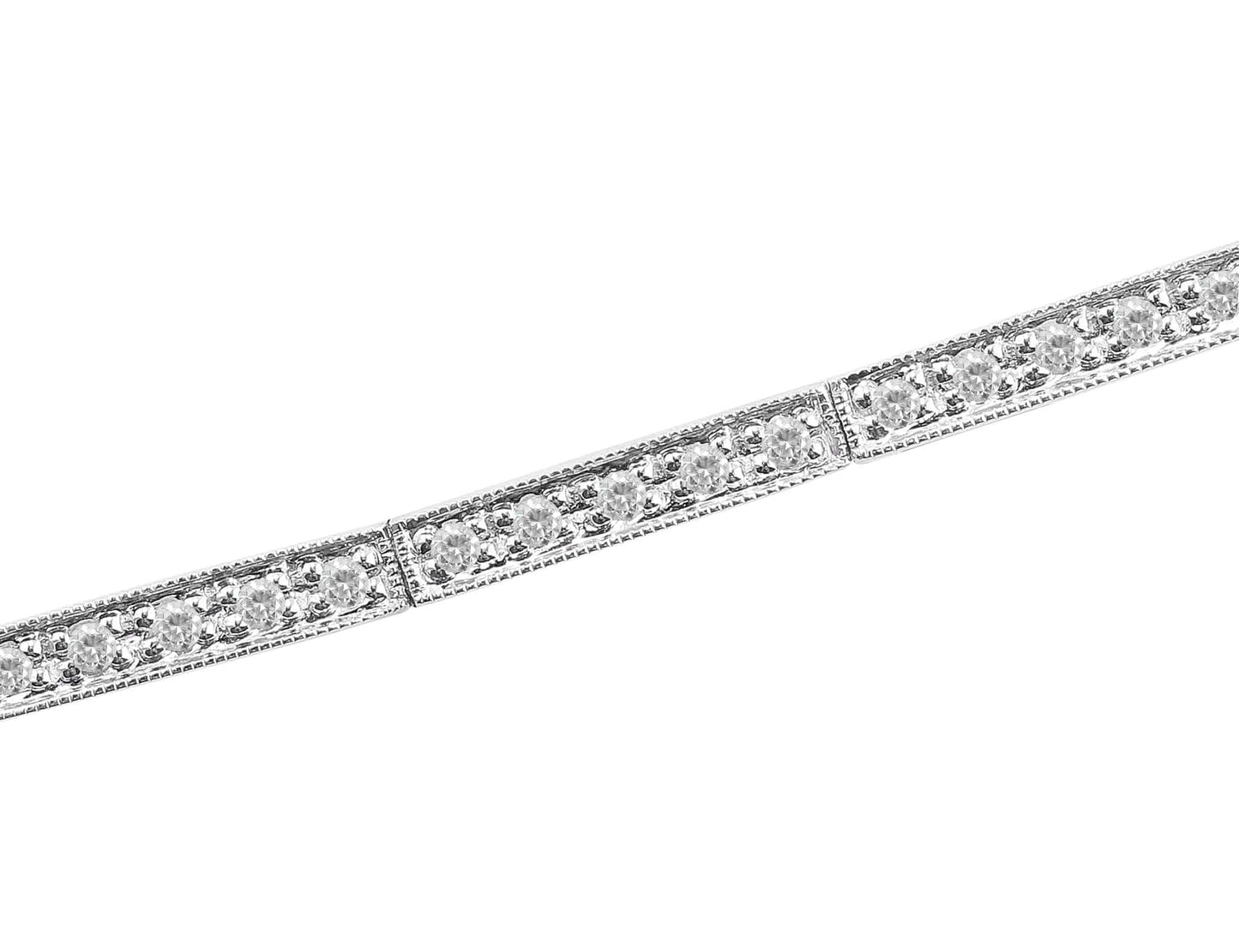 14kt White Gold 1.80ctw Diamond Tennis Bracelet - Estate