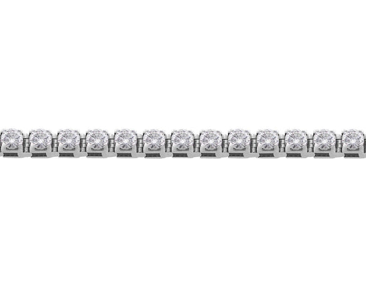 Rivière 14kt White Gold 4.51ctw Diamond Tennis Bracelet