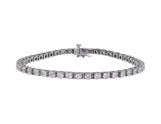 14k White Gold 4ct Diamond Tennis Bracelet