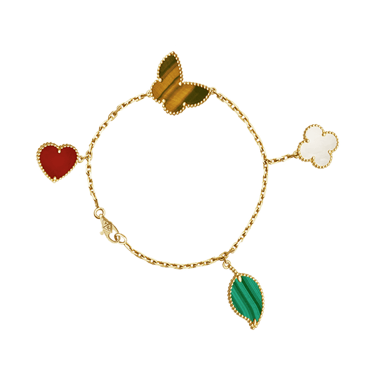 18K Celestial Lucky Alhambra Four Motifs Clover Bracelet