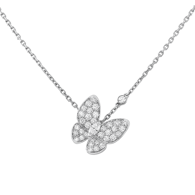 18K Celestial Two Butterfly Necklace
