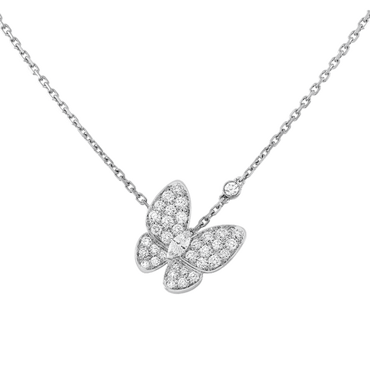 18K Celestial Two Butterfly Necklace