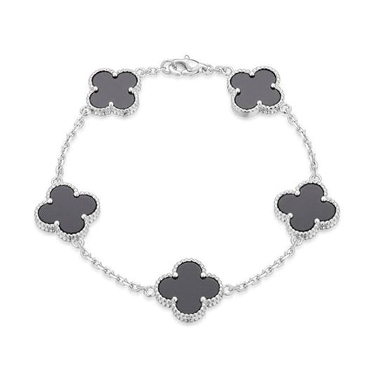 18K Celestial Vintage Alhambra Five Motifs Clover Bracelet