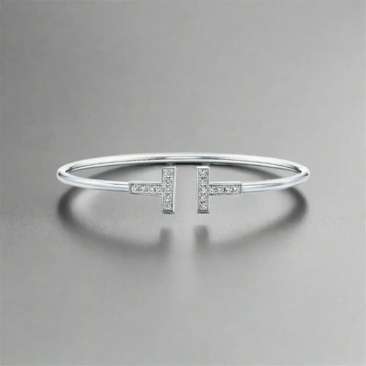 18K Celestial T Diamond Wire Bracelet