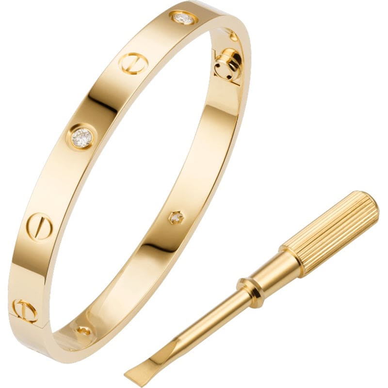 18K Celestial Four Diamonds Love Bracelet