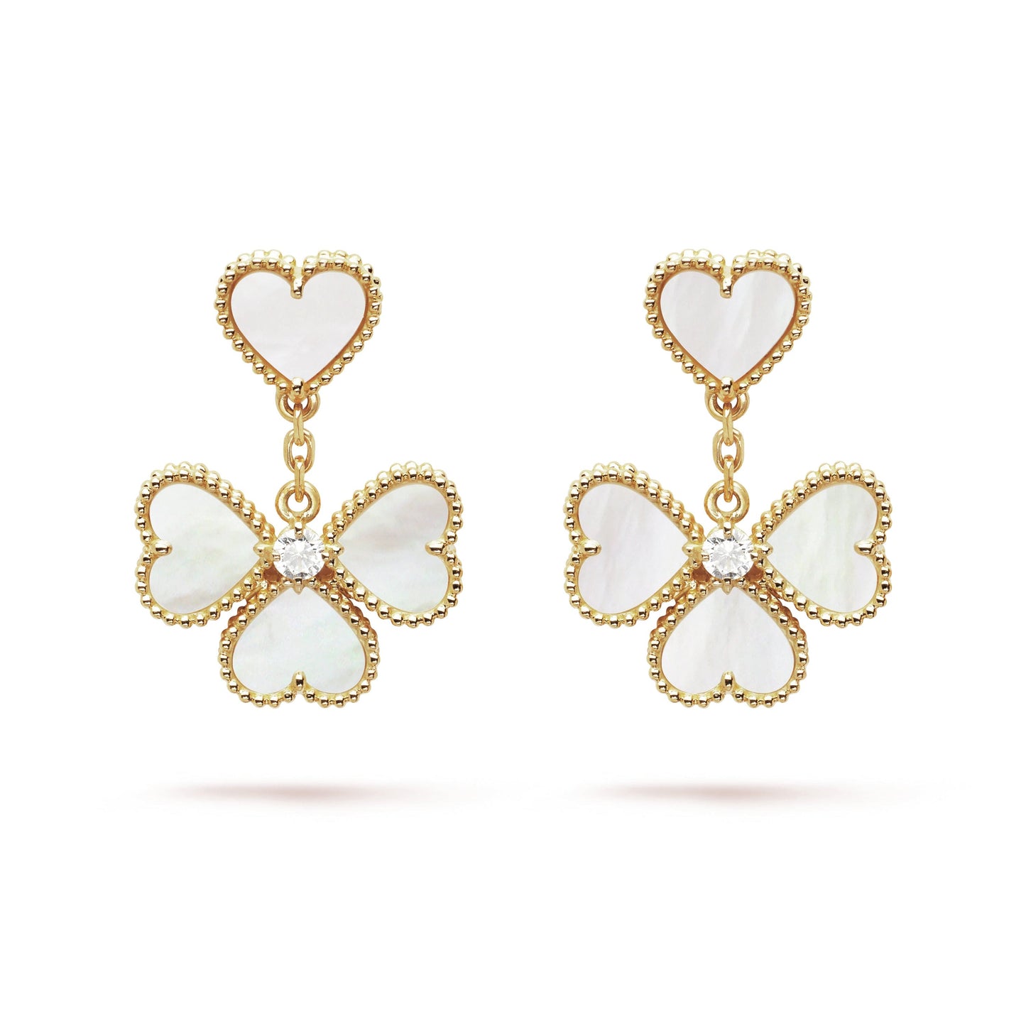 18K Celestial Sweet Alhambra Effeuillage Earrings