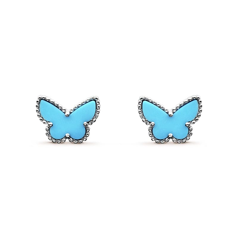 18K Celestial Sweet Alhambra Butterfly Stud Earrings