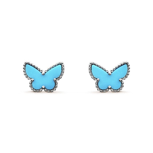 18K Celestial Sweet Alhambra Butterfly Stud Earrings