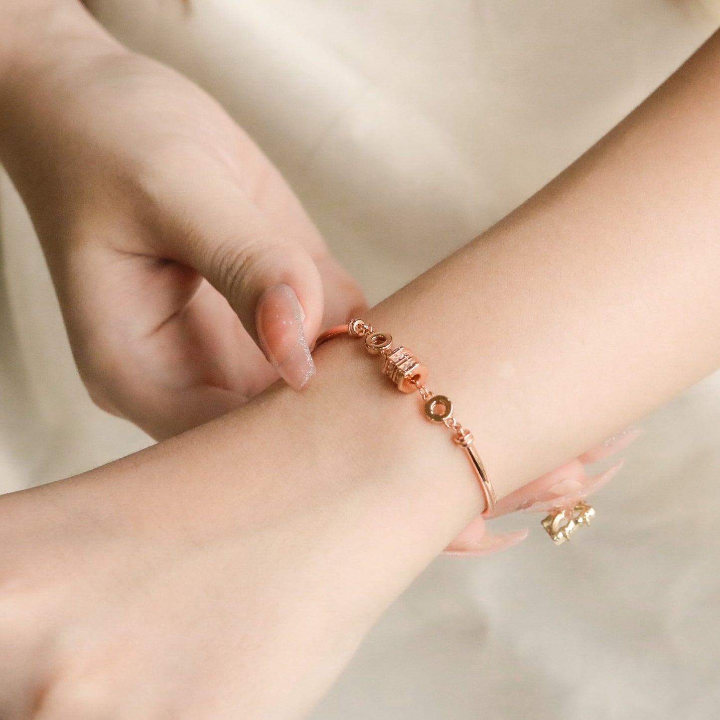ELVORIA Elegant Bracelet – 18K Rose Gold Plated 925 Sterling Silver