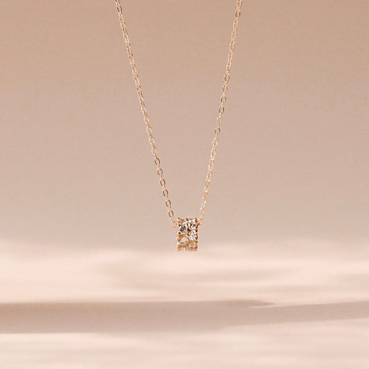 ELVORIA 18K Gold Plated Endless Love Circle Necklace – 925 Sterling Silver