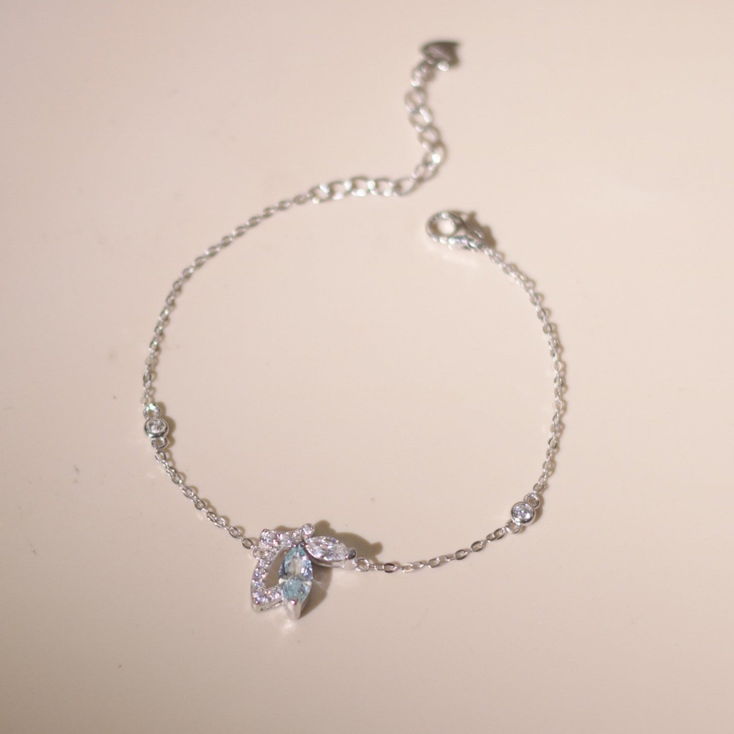 ELVORIA Luna Moon Bracelet – Rose Gold & Platinum Plated 925 Sterling Silver