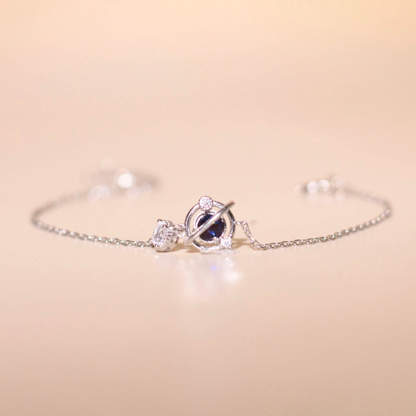 ELVORIA Eirlys Planet Bracelet – Rose Gold & Platinum Plated 925 Sterling Silver