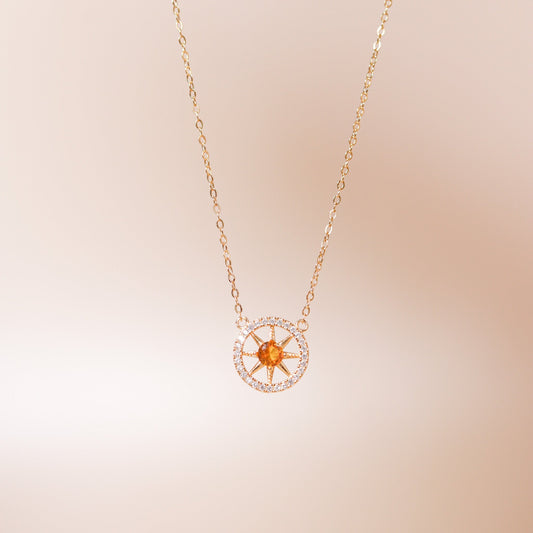 ELVORIA Sunny Necklace – 18K Gold Plated 925 Sterling Silver