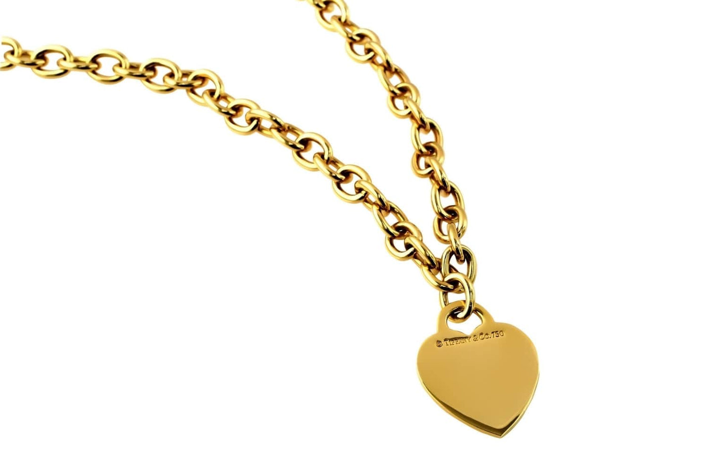 Tiffany & Co. Gold Heart Tag Necklace - Estate