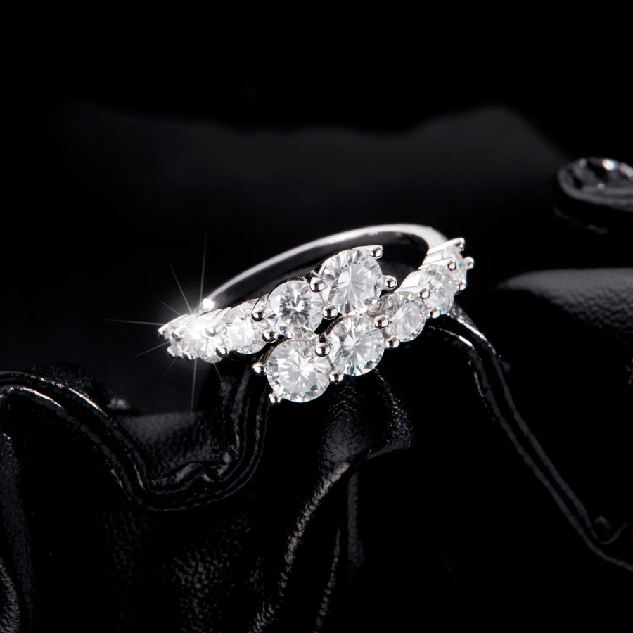 Classic Round CZ Eternity Band Ring – 925 Sterling Silver