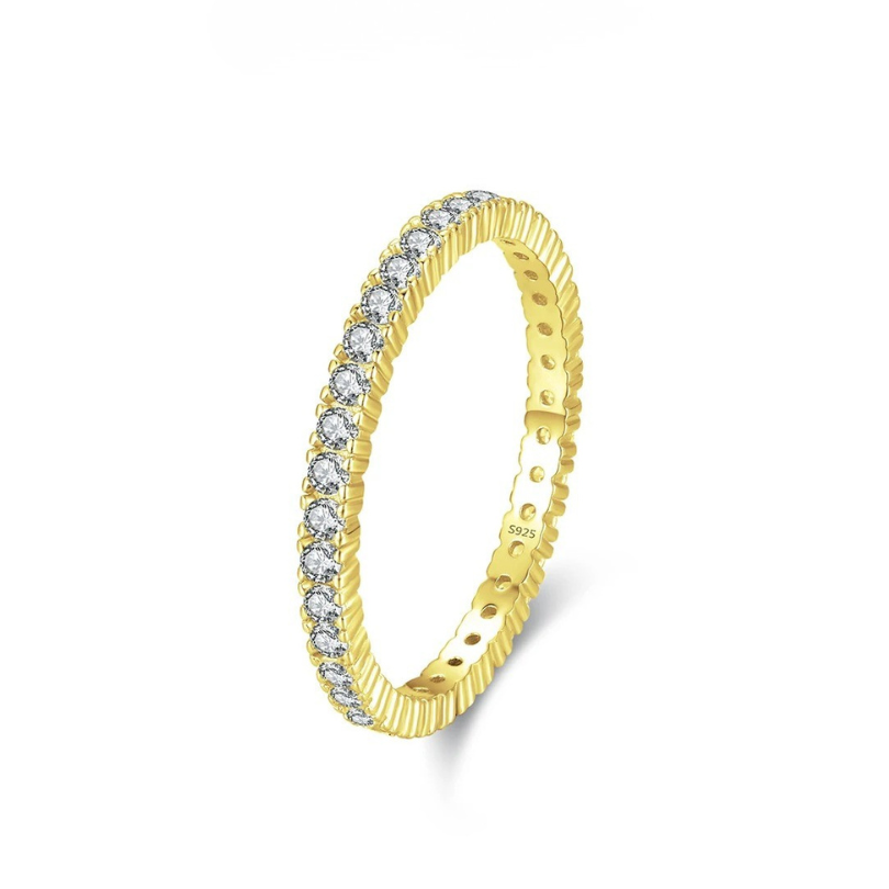 Elegant CZ Promise Ring – 925 Sterling Silver