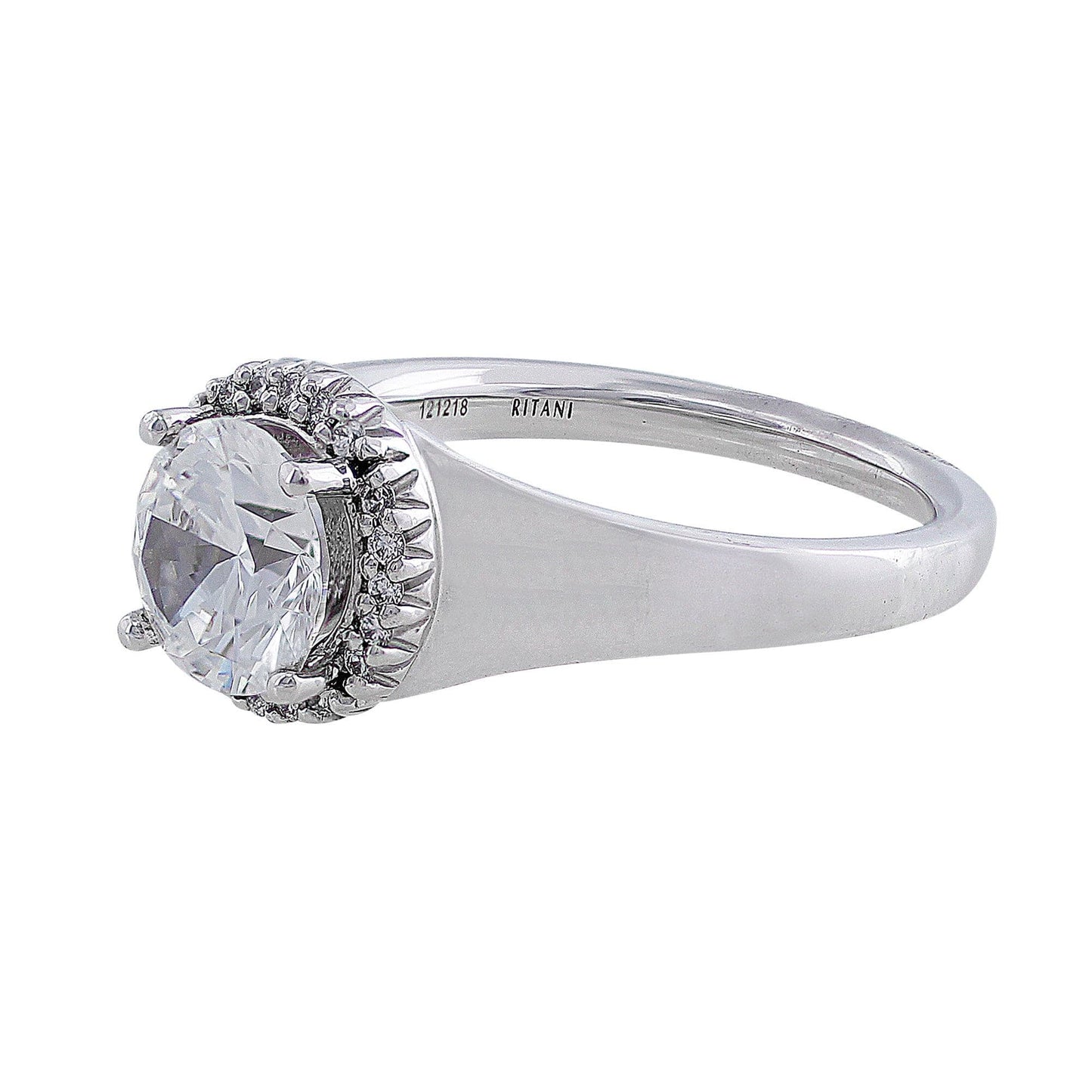 18k White Gold Bella Vita Solitaire Diamond Ring